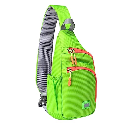 Umhängetasche für Herren und Damen, mit Reißverschluss, Crossbody-Tasche, Radfahren, Sporttasche, Bergsteigen, Reisen, kleiner Rucksack, Schultertasche für Damen, B, Einheitsgröße von Generisch