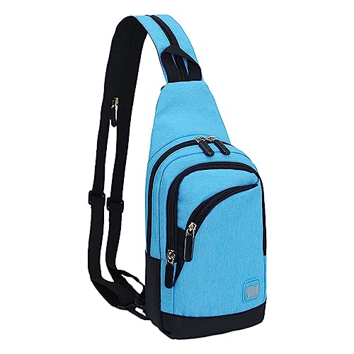 Umhängetasche für Herren und Damen, mit Reißverschluss, Umhängetasche, Radfahren, Sporttasche, Brusttasche, Bergsteigen, Reisen, kleiner Rucksack über der Schultertasche, BU1, Einheitsgröße von Generisch