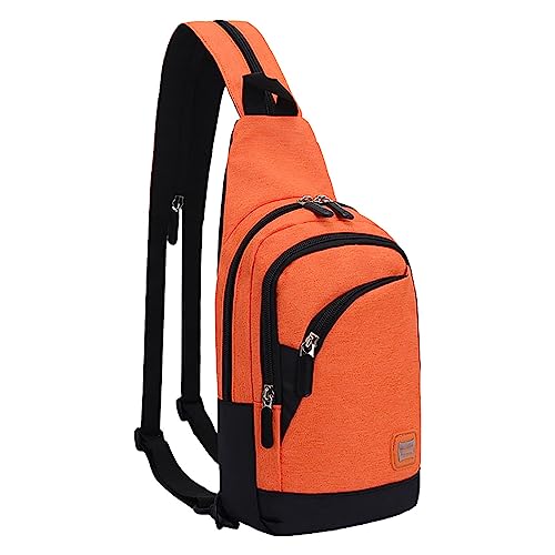 Umhängetasche für Herren und Damen, mit Reißverschluss, Umhängetasche, Radfahren, Sporttasche, Brusttasche, Bergsteigen, Reisen, kleiner Rucksack über der Schultertasche, a, Einheitsgröße von Generisch