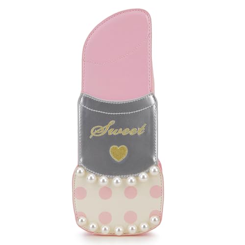 Umhängetasche in Lippenstift-Form – niedliche rote Umhängetasche für Damen – verstellbarer Riemen Neuheit Make-up-Tasche, rose, 10*8*29cm Umhängetasche in Lippenstift-Form – niedliche rote Umhängetasche für Damen – verstellbarer Riemen Neuheit Make-up-Tasche, rose, 10*8*29cm von Generisch