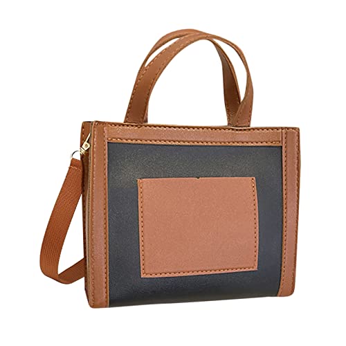 Umhängetaschen Herren Aktentasche Frauen Umhängetasche Mode Neues Muster Einfacher Farbkontrast Umhängetasche Umhängetasche Handtasche Männer Umhängetaschen Klein (Coffee, One Size) von Generisch
