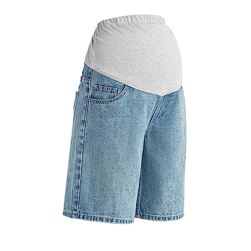 Umstands-Shorts, Umstands-Shorts, Denim-Shorts, elastisch, atmungsaktiv, für den Sommer, für den Sommer, dünne Übergröße, Bauch-Ziehhose, Frühling, Sommer, Umstandsjeans, Winter, Umstands-Leggings, von Generisch