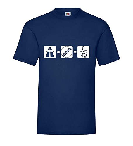 Unbegrenzt Verkehrsschild Autobahn Like Männer T-Shirt Navy M von shirt84