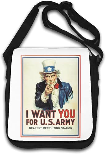 Uncle Sam Army Recruitment Umhängetasche weiß von Generisch