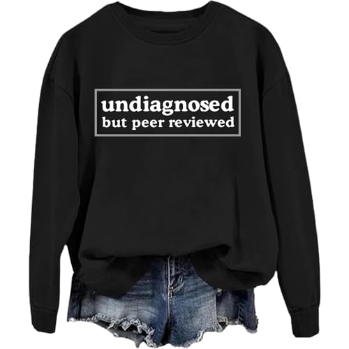 Undiagnosed But Peer Reviewed Sweatshirt Undiagnosed But Peer Reviewed, Unisex-Sweatshirt, Schwarz , XXL von Generisch