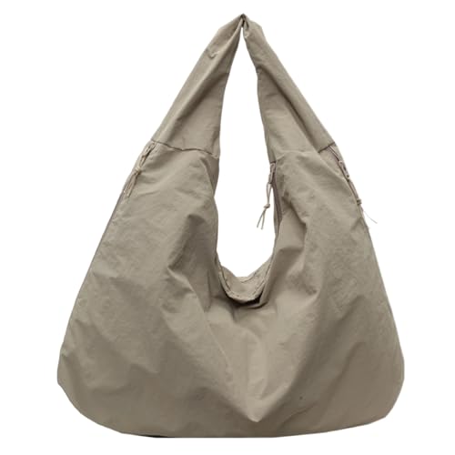 Unifarbene Taschen, einfache Drapierung Tasche | Nylon Laptop Tasche mit hoher Kapazität weibliche Kapazitätstasche, gewebte Umhängetasche, kaki, riferimento alla descrizione von Generisch