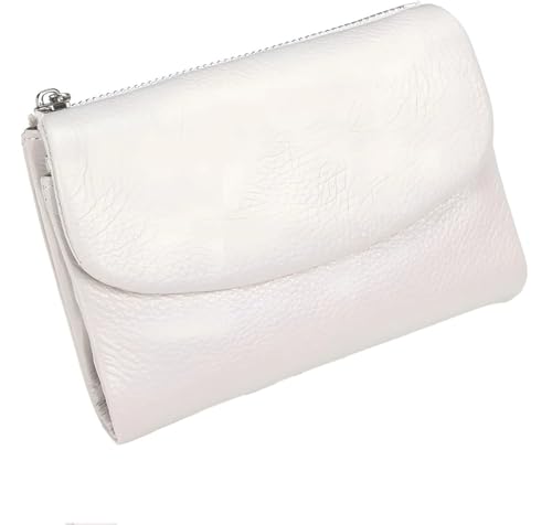 Unisex-Geldbörse aus Kieselleder, Kreditkartenetui für Damen, Münzfach und Geldfächer, Echtleder-Geldbörse für Damen und Herren (A-1), F-1, 1, Casual von Generisch