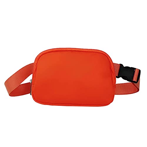 Unisex Gürteltasche für Damen und Herren, Bauchtaschen, kleine Umhängetaschen für Damen, Gürteltasche mit Wasserflaschenhalter, Wandern, Hüfttasche, Laufen, Orange, Einheitsgröße von Generisch