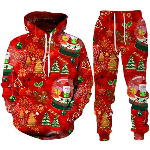 Unisex Kapuzenpullover für Weihnachten, Halloween, Sweatsuits, Sweatshirt und Jogginghose für Damen und Herren, 2-teiliges Set, stil 1, L Unisex Kapuzenpullover für Weihnachten, Halloween, Sweatsuits, Sweatshirt und Jogginghose für Damen und Herren, 2-teiliges Set, stil 1, L von Generisch