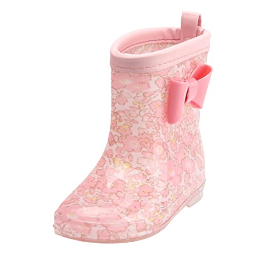 Unisex Kinder Allrounder Gummistiefel Gefütterte Regenstiefel Kinder Gummischuhe Rain Boots Regen Schule Freizeit Garten Camping von Generisch