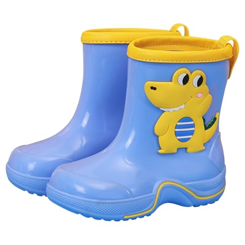 Unisex Kinder Basic Gummistiefel Bequeme Regen Stiefel rutschfeste Rain Boots wasserdichte Stiefeletten Regen Schule Freizeit Garten Camping von Generisch