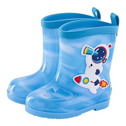 Unisex Kinder Basic Gummistiefel Kleinkind mit Rutschfeste Sohle Regenschuhe Wetterfeste Regen Schule Freizeit Garten Camping von Generisch