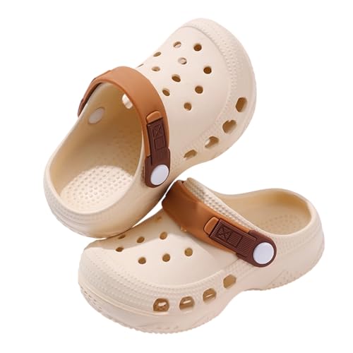 Unisex Kinder Clogs Jungen Mädchen - Gummischuhe Strand Hausschuhe Atmungsaktive Pantoletten Mit Anhängern Gartenclogs Gummi Badeschuhe Leichtgewicht Gartenschuhe Weiche Sommerschuhe Badeschlappen von Generisch