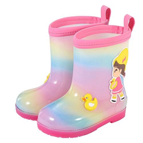 Unisex Kinder Gummistiefel Wasserdicht Gummistiefel Regen Stiefel Leicht Rutschfeste Sohle Rain Boots Regen Schule Freizeit Garten Camping von Generisch