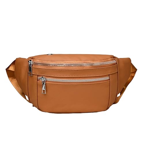 Unisex Leder Umhängetasche Wasserdicht Messenger Bag Bequeme Hüfttasche Geeignet für die Aufbewahrung von Handys und Geldbörsen, braun, s von Generisch