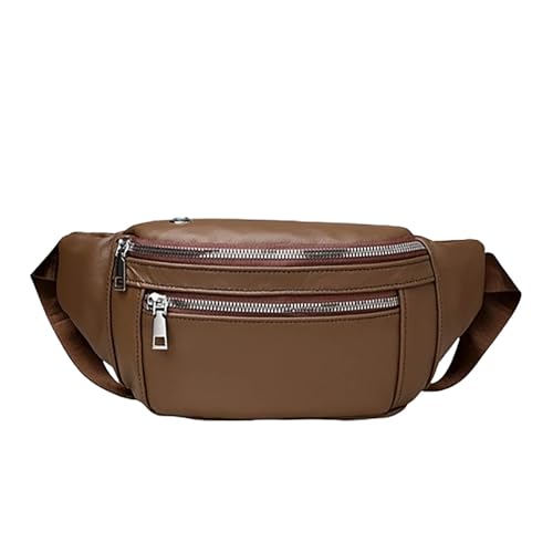 Unisex Leder Umhängetasche Wasserdicht Messenger Bag Bequeme Hüfttasche Geeignet für die Aufbewahrung von Handys und Geldbörsen, dunkles kaki, s von Generisch