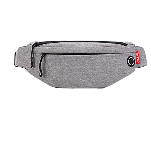 Unisex Messenger New Men Hüfttasche Europa und die Vereinigten Staaten Mode Casual Leichte Sport Handytasche Umhängetasche Canvas Umhängetasche, grau, Einheitsgröße von Generisch