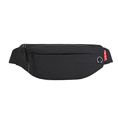Unisex Messenger New Men Hüfttasche Europa und die Vereinigten Staaten Mode Casual Leichte Sport Handytasche Umhängetasche Süße Umhängetasche, Schwarz , Einheitsgröße von Generisch