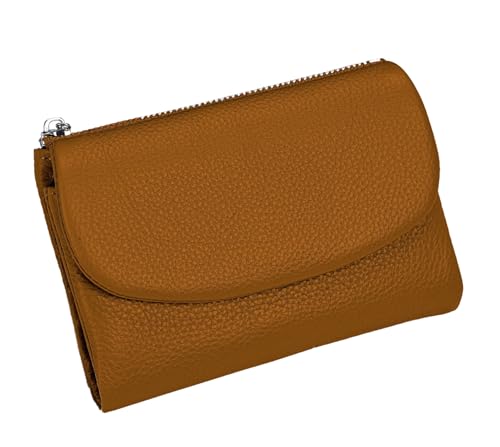 Unisex Pebble Leather Wallet, Short Genuine Leather Purse for Coins and Cards, Small Wallets for Women, 5.3In Short Genuine Coin Card Holder, Wallets for Men and Women (R) von Generisch