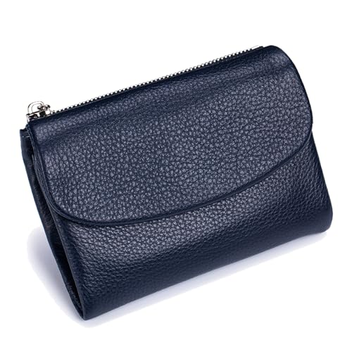 Unisex Pebble Leather Wallet, Short Genuine Leather Purse for Coins and Cards, for Man and Woman (16) von Generisch