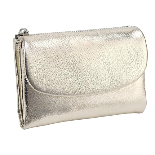 Unisex Pebble Leather Wallet - Exquisite Small Wallet Women, Genuine Pebble Soft Leather Wallets, Multiple Compartments for Coins and Cards von Generisch