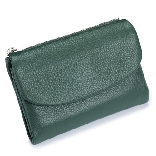 Unisex Pebble Leather Wallet Small Wallets for Women Soft Genuine Leather Coin Purse Clutch Bags with Credit Card Holder Coin Holder & Cash Slots, blau (1), 3.9" x 1.6" x 2.9", Klassisch von Generisch