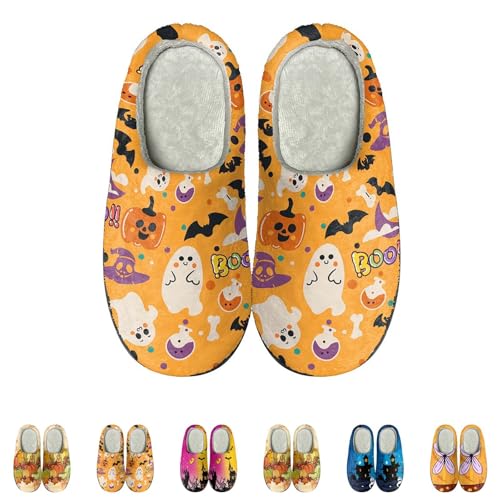 Unisex Winterhausschuhe Warm Filzpantoffeln Damen rutschfest Hausschuhe Damen Winter Plüsch Pantoletten Weiche Leicht Slippers Geschlossen Flauschig Filzhausschuhe Flache Bequeme Hauspatschen von Generisch