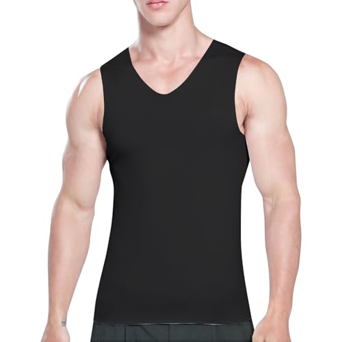 Unterhemd Herren Tank Top Ärmelloses Unterhemden Tanktop Sport Funktionsunterhemd Langarm Weißes T Shirt T-Shirts Für Set Men's Gym V von Generisch