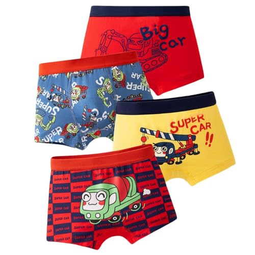 Unterhosen 110 Jungen, Unterhosen Jungen 4er Pack Boxershorts Kinder Boxer Shorts Unterwäsche, Rot, L Unterhosen 110 Jungen, Unterhosen Jungen 4er Pack Boxershorts Kinder Boxer Shorts Unterwäsche, Rot, L von Generisch