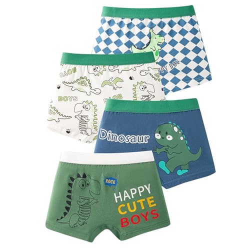 Unterhosen Jungen Boxershorts Baumwolle Slips Unterwäsche Shorts Unterhose Boxer Shorts Retroshorts Passform Kurze Hosen Jungs 3er-Pack oder 4er-Pack Warehouse Deal Marine, 4 Jahre von Generisch