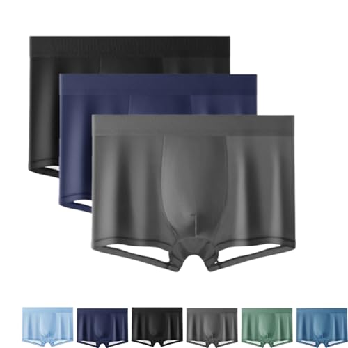 Unterwäsche – Ultrabequeme Premium-Seidenunterwäsche, Nahtlose Boxershorts aus Eisseide (3pc-c,XXL) von Generisch