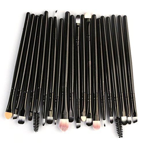 Up Make Pinsel 20 Stück/Set Werkzeuge Set Make-up Make-up Toilettenartikel Set Wolle Kit Pinsel Make-up Lot (Schwarz, Einheitsgröße) von Generisch