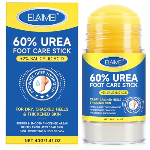 Urea Cream Stick 60% Plus 2% SalicylsäUre, FußCreme Und Handcreme, FüR Trockene, Rissige Fersen Und Verdickte Haut, Hornhautentferner Und Hautweichmacher – 40g von Generisch