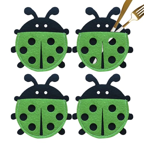 -Utensilien-Besteckhalter, Utensilien-Besteckhalter-Beutel | Wiederverwendbare Silberne Schutzbeutel | Tragbare Tischutensilien-Präsentationstasche für Löffel, Gabeln und Utensilien von Generisch