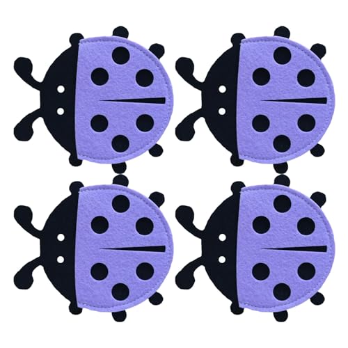 Utensilientasche für Gabeln, Bestecktasche aus Filz zu Ostern - Ostern Marienkäfer Form Silberbesteck Geschirr Utensilienhalter - Tragbare Tischbestecktaschen für Zuhause, Café, Hotel, Küche von Generisch