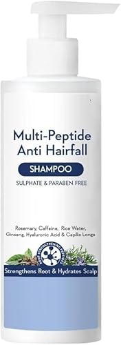 VK Multi Peptide Anti Hairfall Shampoo – Paraben & Sulphate Free Shampoo for Women & Men with Rice Water, Rosemary, Hyaluronic Acid & Caffeine for Hairfall Control 250ml VK Multi Peptide Anti Hairfall Shampoo – Paraben & Sulphate Free Shampoo for Women & Men with Rice Water, Rosemary, Hyaluronic Acid & Caffeine for Hairfall Control 250ml von Generisch