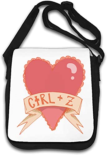 Valentines Day Heart Control Plus Z Undo Umhängetasche, Weiß von Generisch
