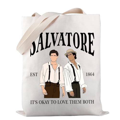 Tragetasche mit Vampir-TV-Show-inspirierter Aufdruck "Brothers It's Okay To Love Them Both Est 1864", Geschenk für Vampir-Fans, It's-tb, cm von Generisch