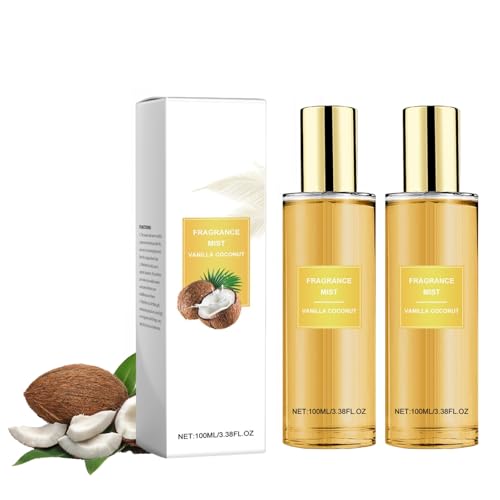 Vanille Coconut Passion Bodyspray, Vanille Parfüm,Kokos Parfum, Eau de Parfum Für damen, Coconut Passion Fragrance Mist, Lang anhaltende Frische, 100ml (2PCS) von Generisch