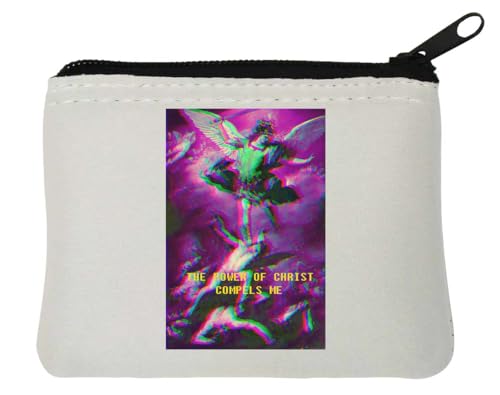 Vaporwave Aesthetic Glitch Angel The Power of Christ Compels Me Neopren-Geldbörse, 10 x 11 cm, Weiß Vaporwave Aesthetic Glitch Angel The Power of Christ Compels Me Neopren-Geldbörse, 10 x 11 cm, Weiß von Generisch