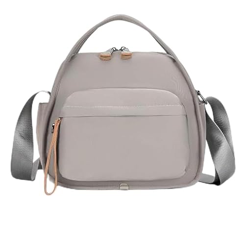 Veluna Shoulder Bag, Veluna Crossbody Shoulder Bag,Large Capacity Solid Color Zipper Handbag (Gray) von Generisch
