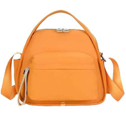 Veluna Shoulder Bag, Women's Lightweight Large Capacity Solid Color Zipper Purse (Yellow) von Generisch
