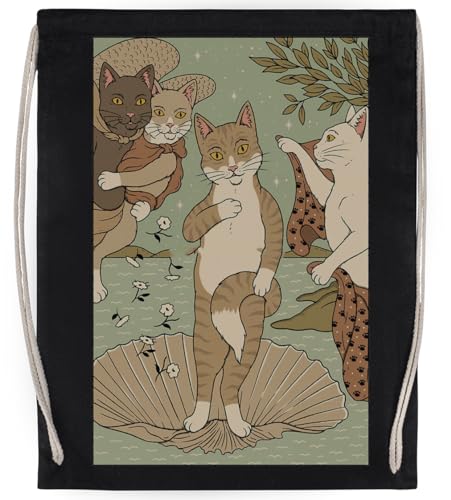 Venus Cat Unisex-Sporttasche, Schwarzer Turnbeutel von Generisch