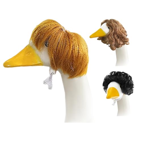 Veranda-Entenhaarperücken – lustige Veranda-Ente Rollenspiel-Perücke – dekoratives wetterfestes Haar-Accessoire, saisonale Cosplay-Kopfbedeckung für Ostern, Weihnachten, Urlaub von Generisch