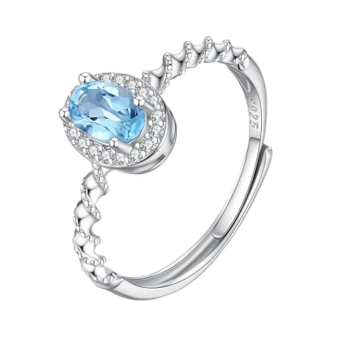 Verlobungsring Aus 925Er Sterlingsilber Mit Ovalem Rubinschliff Für Frauen, Twist-Infinity-Ring, Ewigkeitsband, Zirkonia, Cocktail-Versprechen, Ehering Für Sie, Topas von Generisch