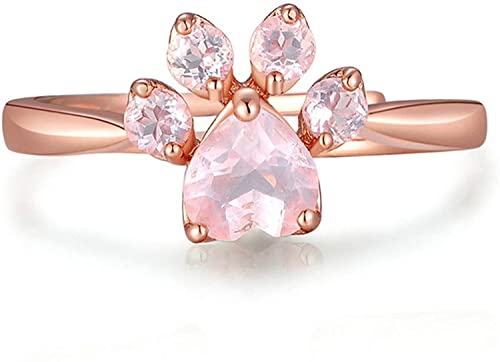 Verlobungsring mit Fußabdruck, Zirkonia, Zubehör für Damen und Mädchen, Haltbarkeit von Generisch