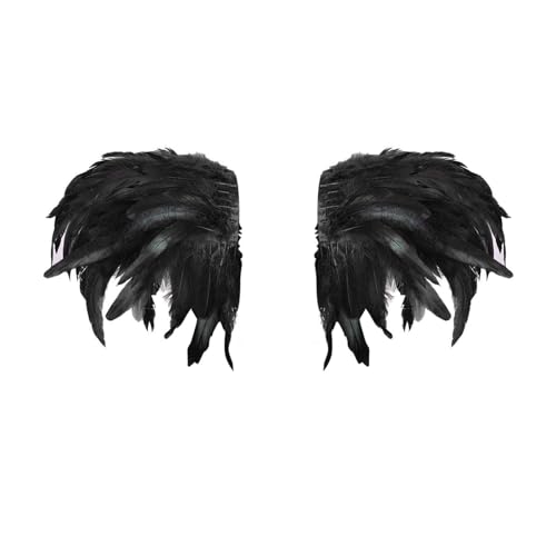 Verschiedene Schals mit Federn, Kostümzubehör Schlauchtuch Herren Winter (Black, One Size) von Generisch