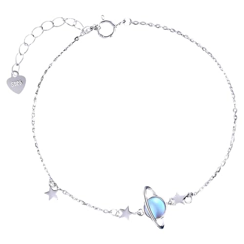 Versilbertes Stern-Planeten-Charm-Armband für Damen, Hochzeit, eleganter Schmuck, trendiger Schmuck (Gold, Einheitsgröße) von Generisch