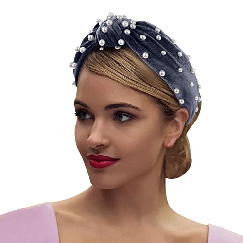 Verstellbares Haarband für Damen, Retro-Samt-Accessoire, Mittelnagel-Stirnband, Haarknoten, Perlen-Stirnband, langlebig, Spa, funktional, nachhaltige Stirnbänder von Generisch