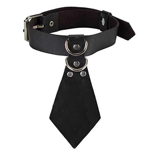 Verstellbares Leder-Halsband, Punk, PU-Halskette, Choker, weiches Halsband, Kette, Hollween-Zubehör für Frauen von Generisch